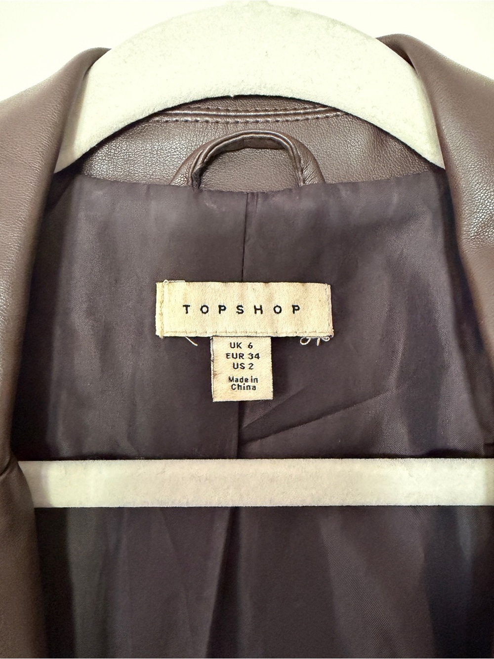Topshop Vegan Leather Blazer - Picture 2 of 3